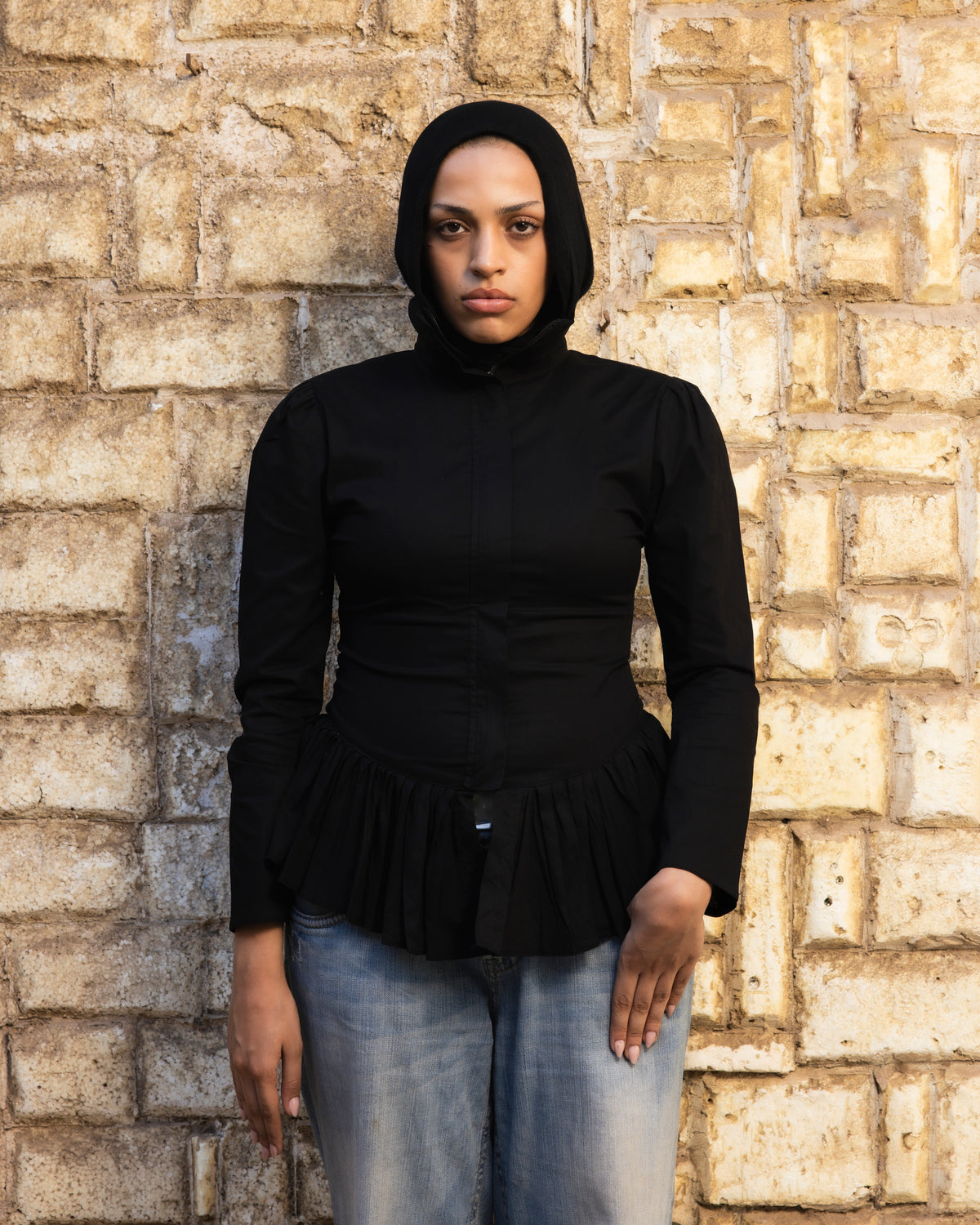 Gathered Hem Blouse