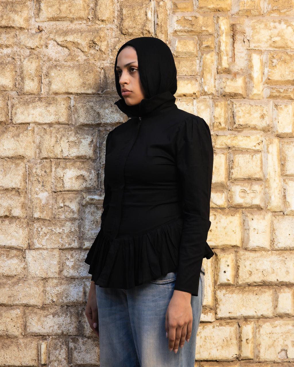 Gathered Hem Blouse