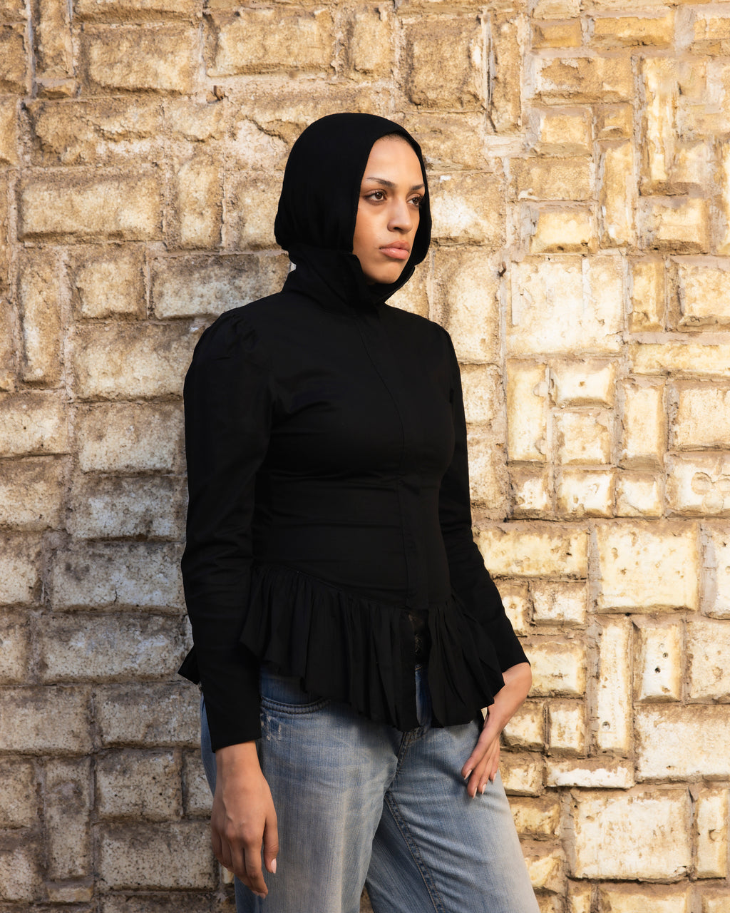 Gathered Hem Blouse