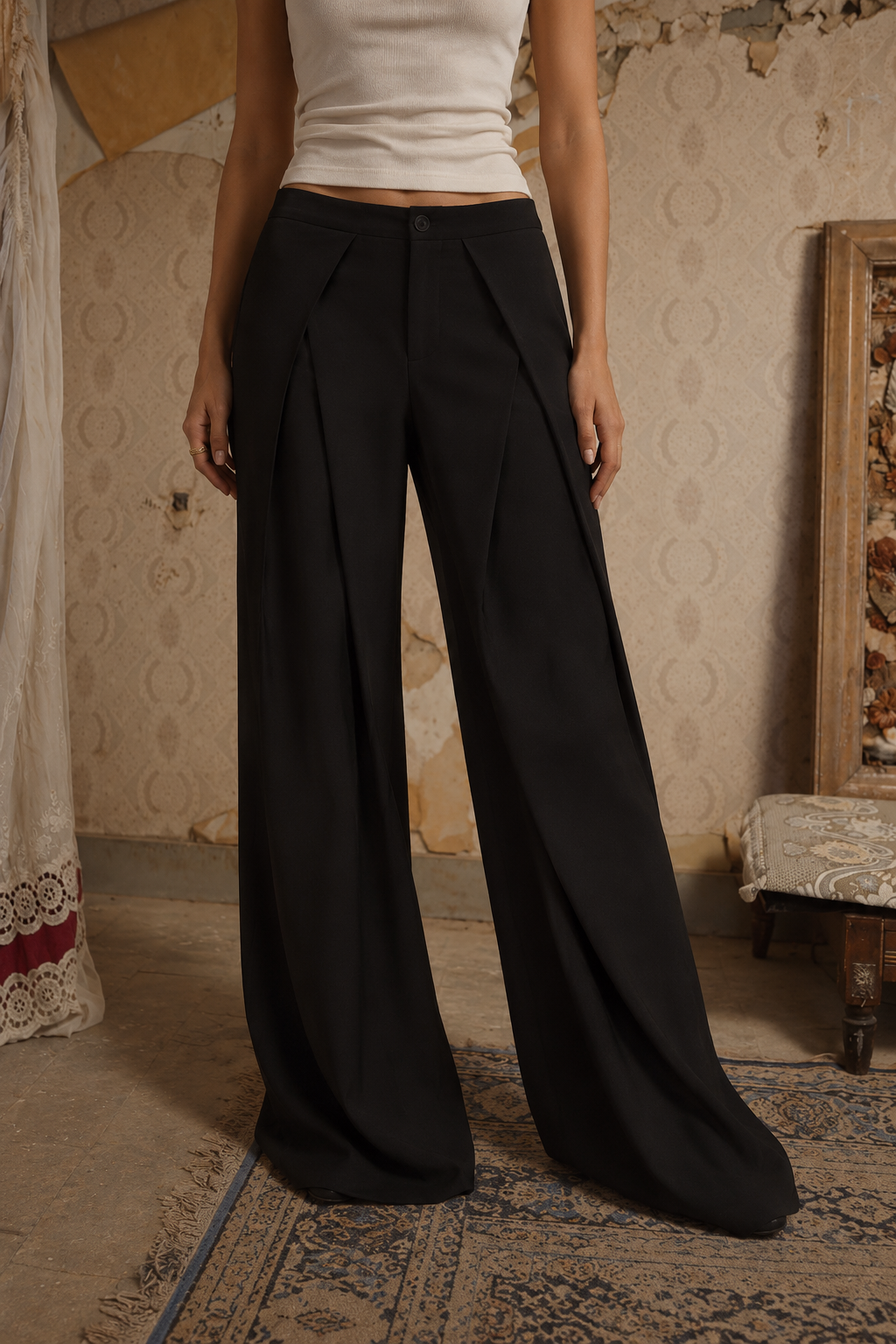 Black Plaid Pants